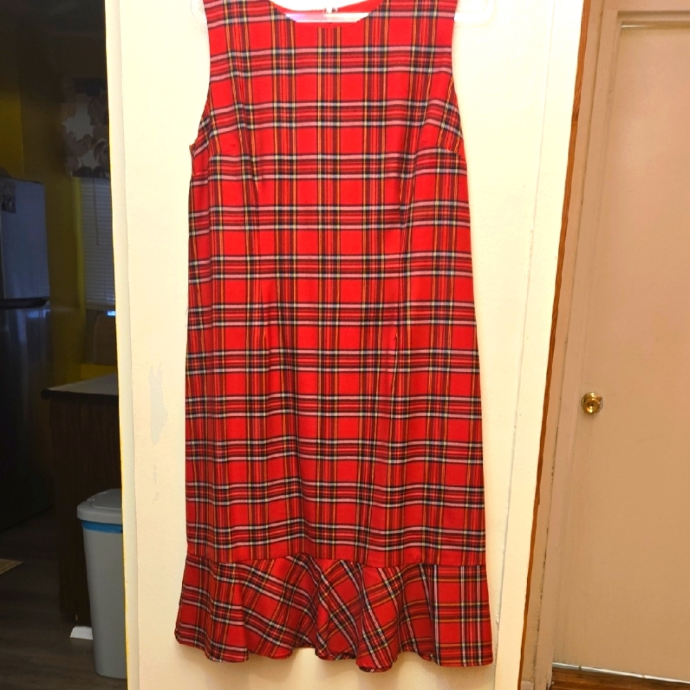 Talbots Red Plaid Kids Dress